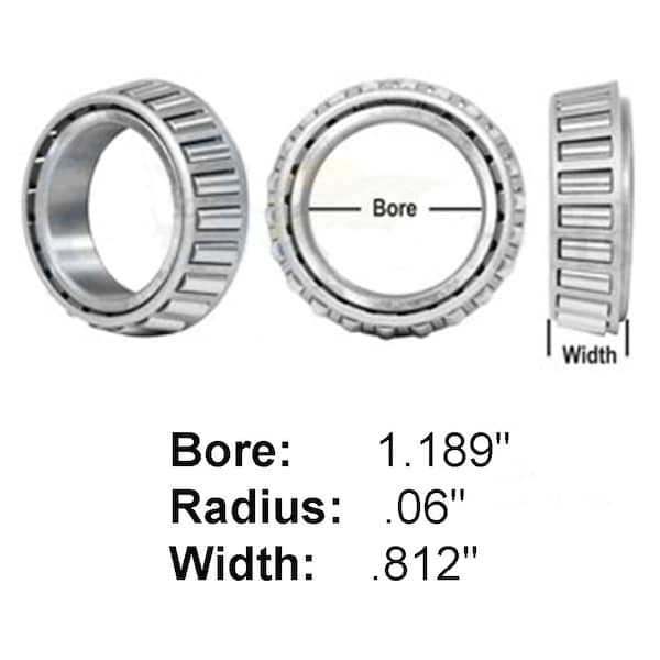Aftermarket 15119 Fits JD8101 Universal Tapered Roller Bearing Cone .812" Wide FRB10-0059 - main